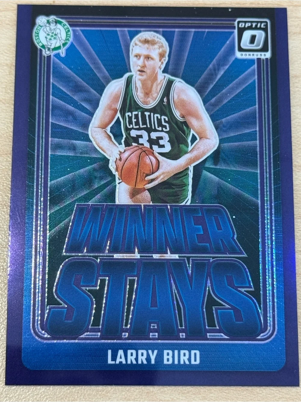 2024-25 Panini Donruss Optic - Winner Stays Larry Bird #19 Purple Prizm
